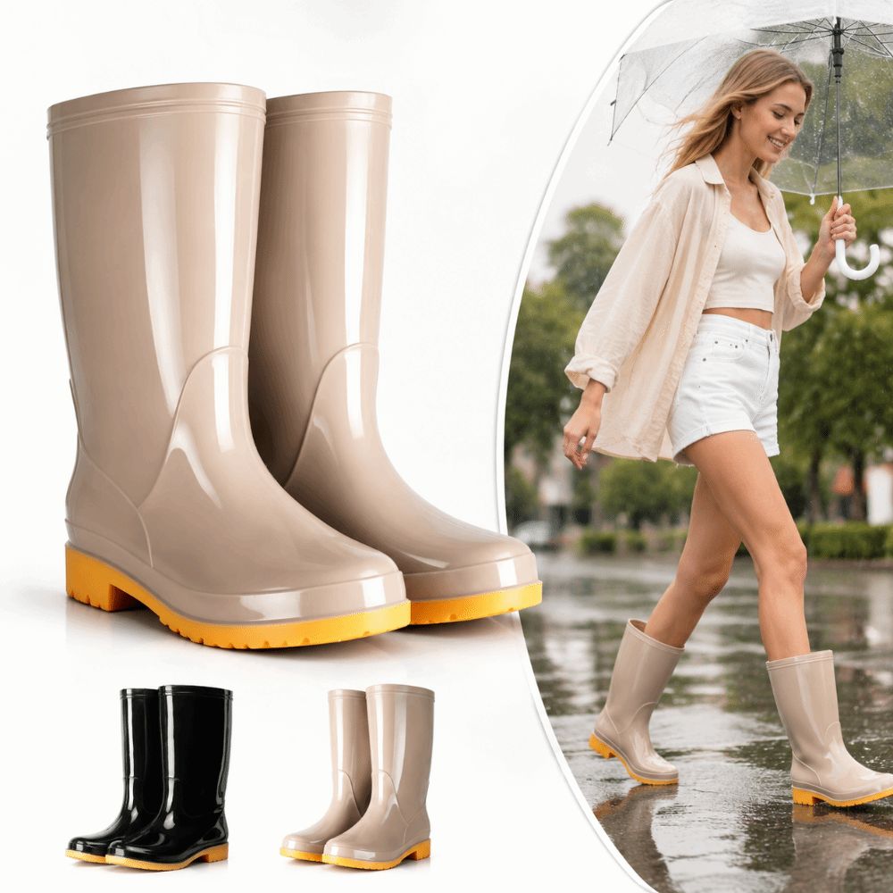 Women Kitchen Accessories - Rutschfeste, lange Regenstiefel für Damen, wasserdicht,