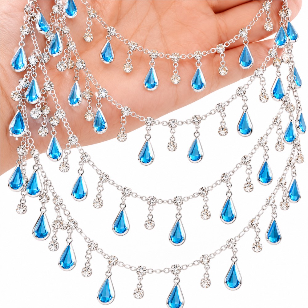 Women'S Accessories Clothing - 0,5 Meter 1 Meter Teardrop-Strass-Quasten-Handgefertigte Kette