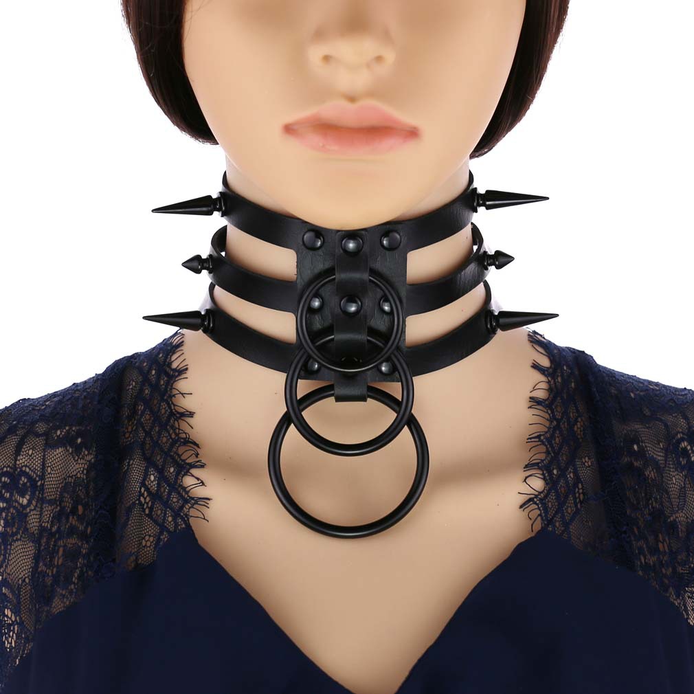 Women'S Emo Accessories - Modische Damen- und Herren-Halskette aus schwarzem