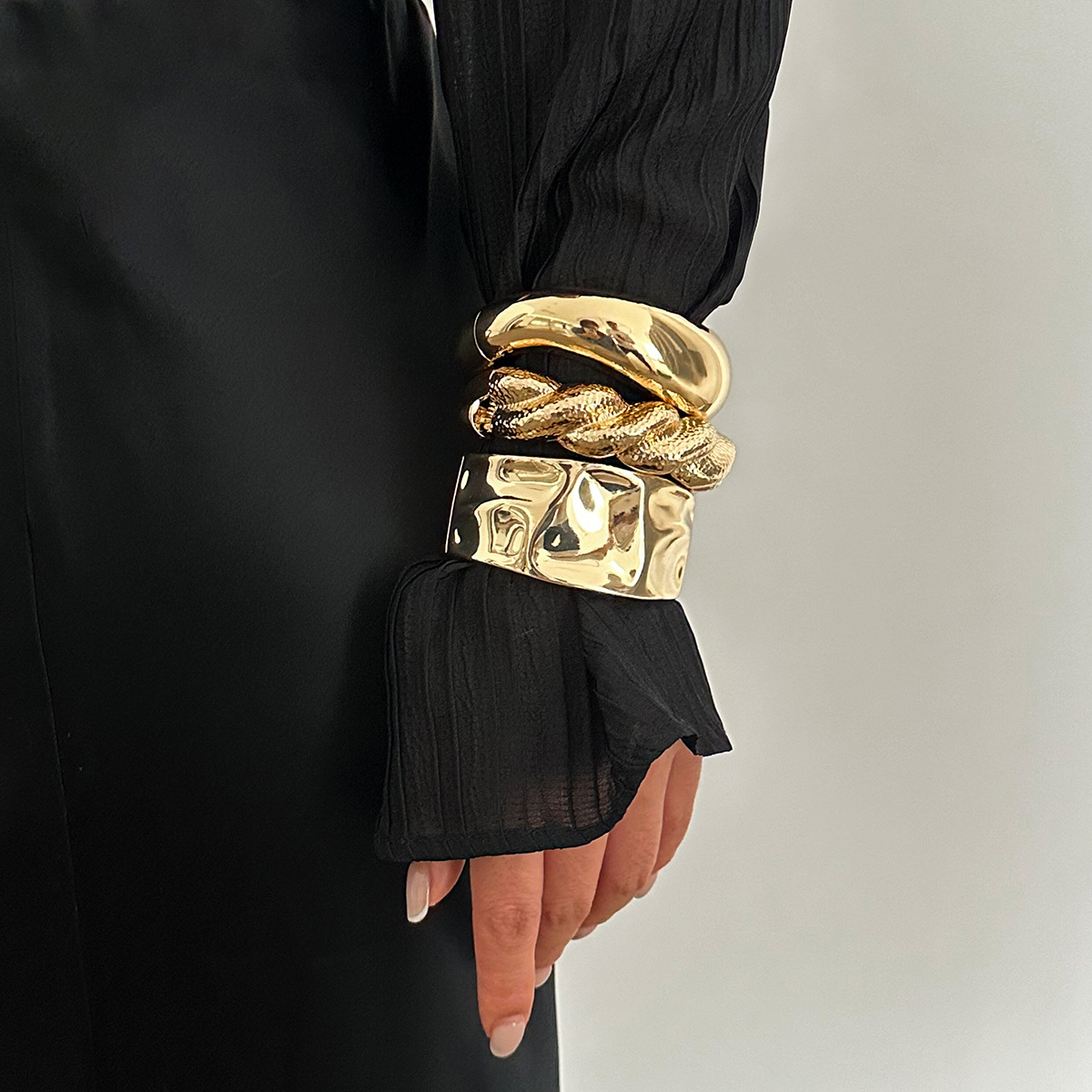 Women'S Emo Accessories - Vintage Gold Farbe Hip Hop Metall