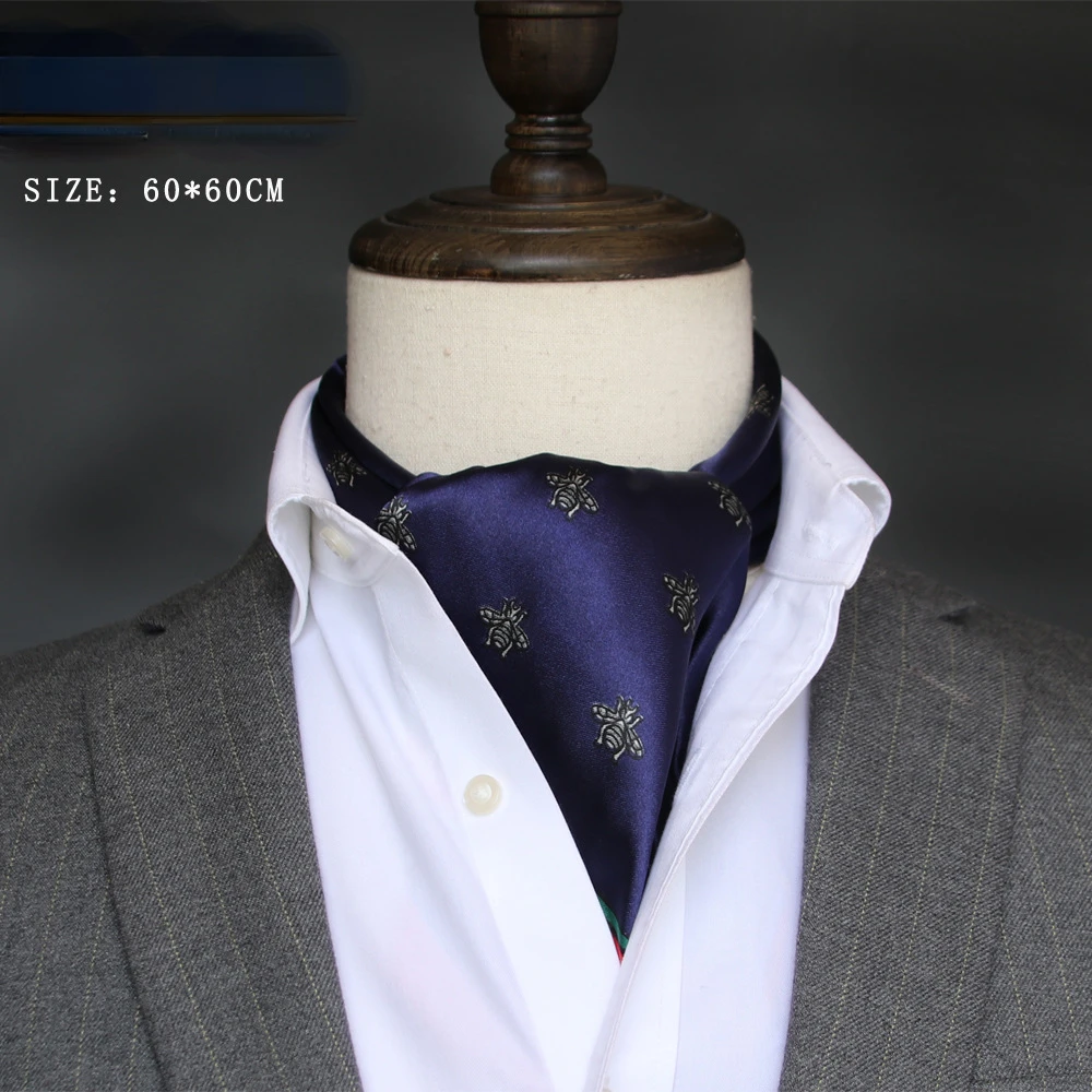 Silk Scarf Square - Britischer Herren-Seidenschal, kleines quadratisches Handtuch, Satin-Seidentuch,