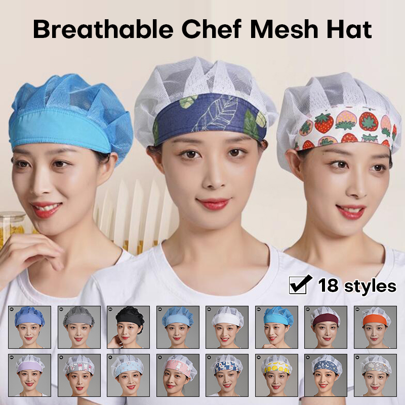 Women Kitchen Accessories - Männer Frauen Chef Hut Staubdicht Kochen