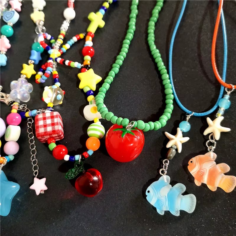 Nette Sommer Y2K Herz Obst Tom – Women'S Emo Accessories Bewertung und Preis