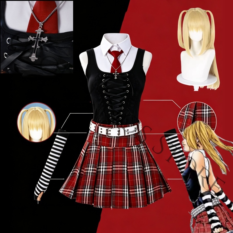 Anime Misa Amane Misamisa Cosp – Women'S Red Accessories Bewertung und Preis